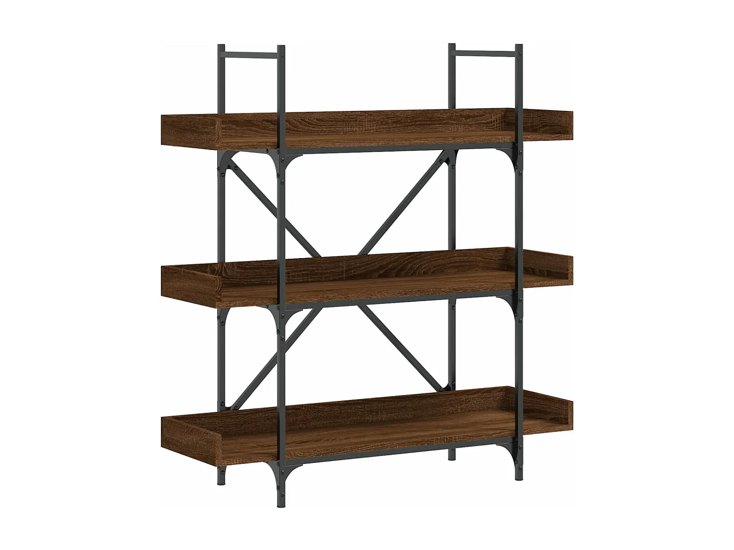 Bibliothèque à 3 niveaux chêne marron 100x33x108,5 cm FR46738