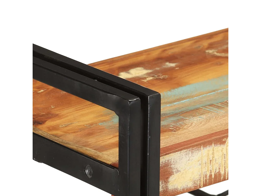 Estante c/ 3 prateleiras 140x30x80cm madeira recuperada maciça PT228559