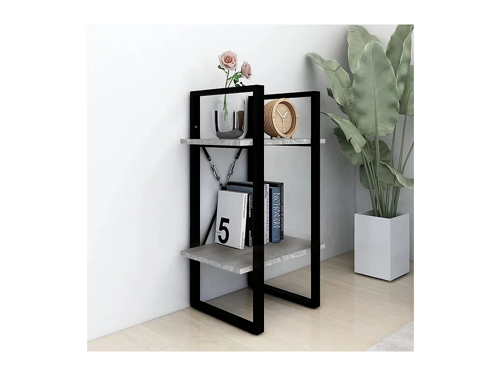 Boekenkast 2-laags 40x30x70 cm bewerkt hout grijs sonoma eiken BE369562