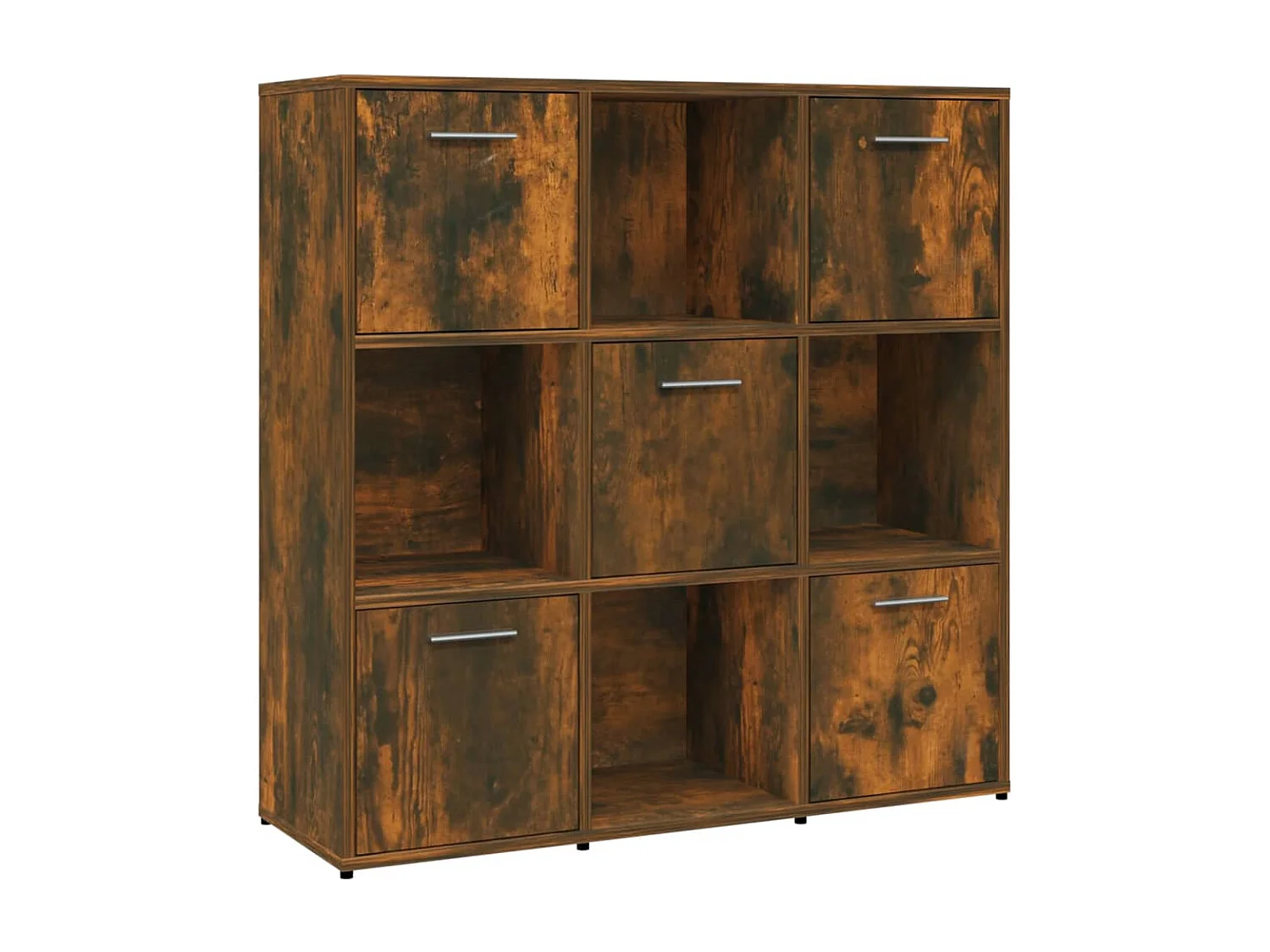 Bibliothèque Chêne fumé 90x30x90 cm Bois d'ingénierie FR40897