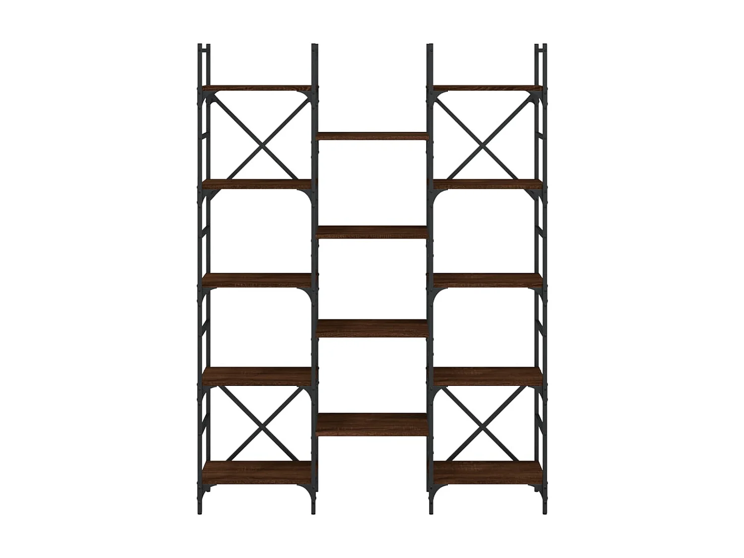 Bibliothèque chêne marron 127,5x28,5x172,5 cm bois d'ingénierie FR45652