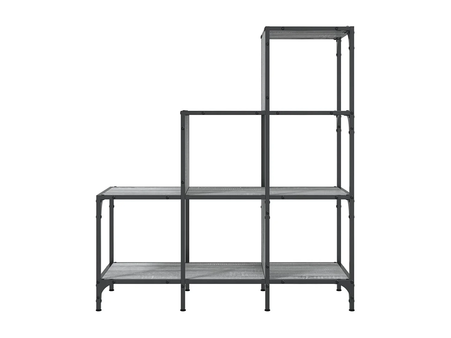 Bibliothèque sonoma gris 92x30x102 cm bois ingénierie et métal FR44875