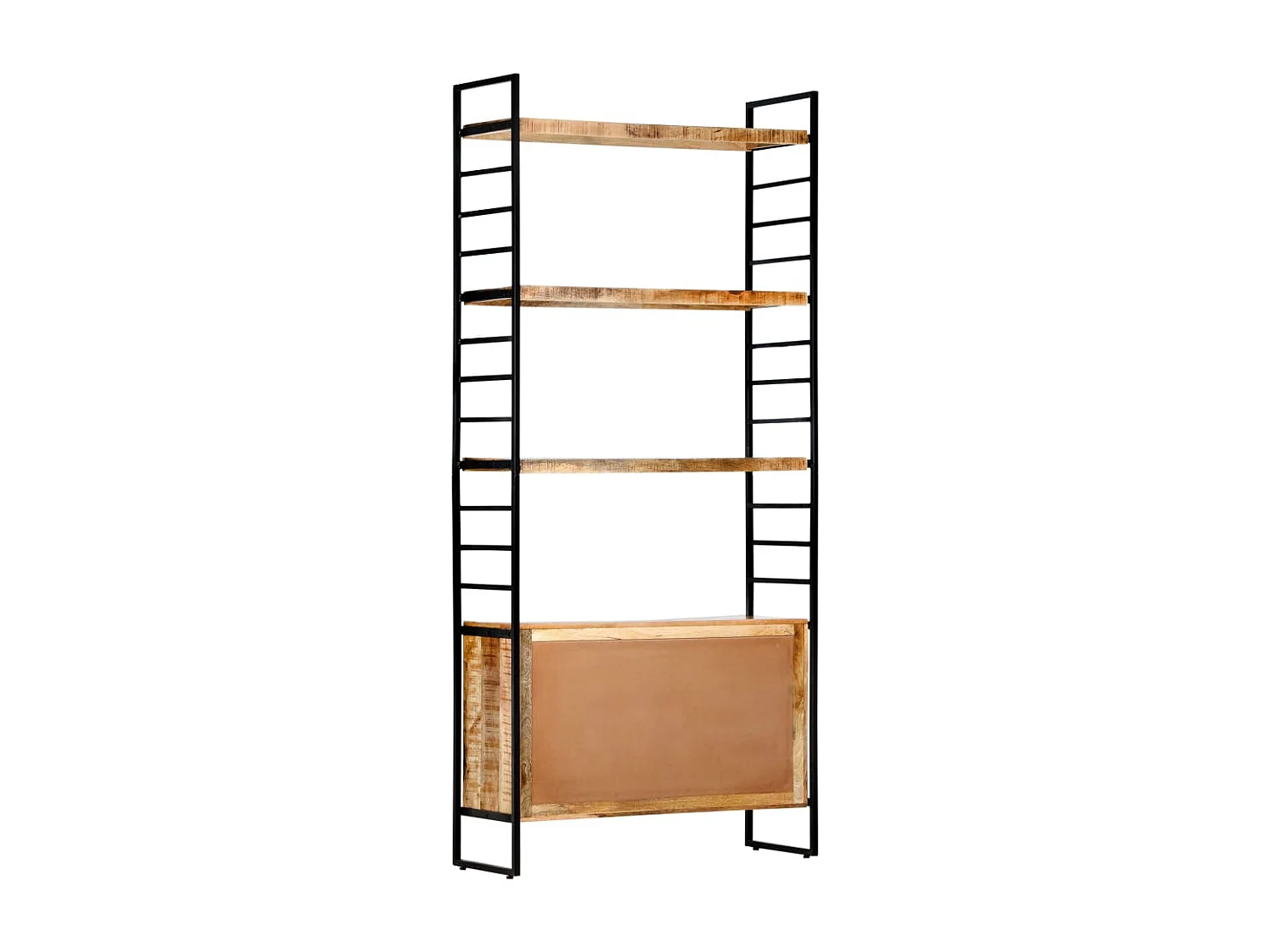 Bibliothèque à 4 niveaux 80x30x180 cm Bois de manguier brut FR16784