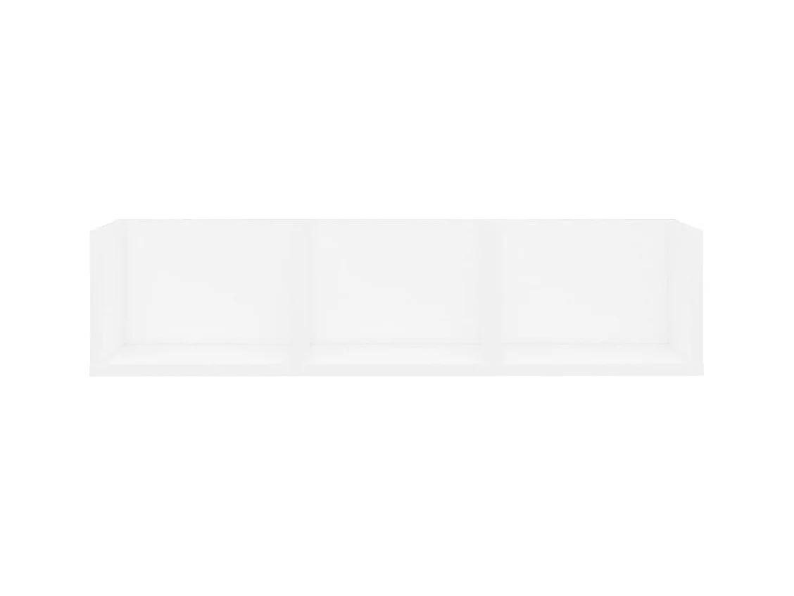 Estante de pared para CD madera contrachapada blanco 75x18x18cm ES609958
