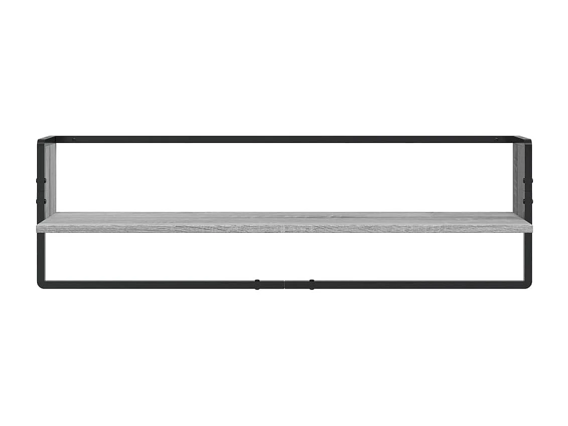 Lot de 6 Étagères murales avec barres sonoma gris FR41954