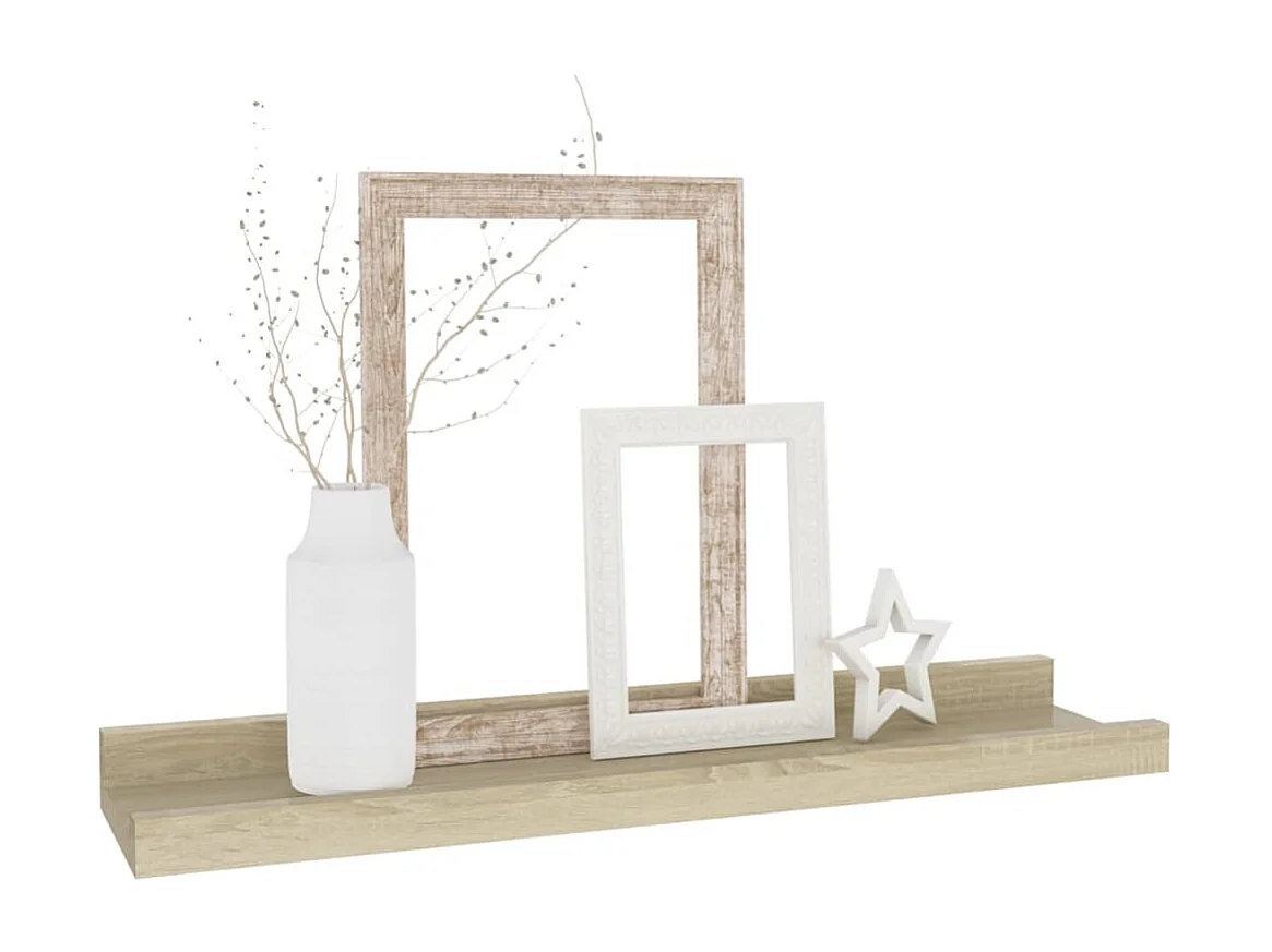 Prateleiras de parede 2 pcs 40x9x3 cm carvalho sonoma PT178263