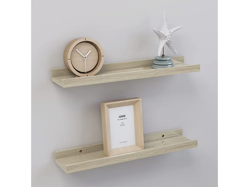 Wandschappen 2 st 40x9x3 cm sonoma eikenkleurig BE664464