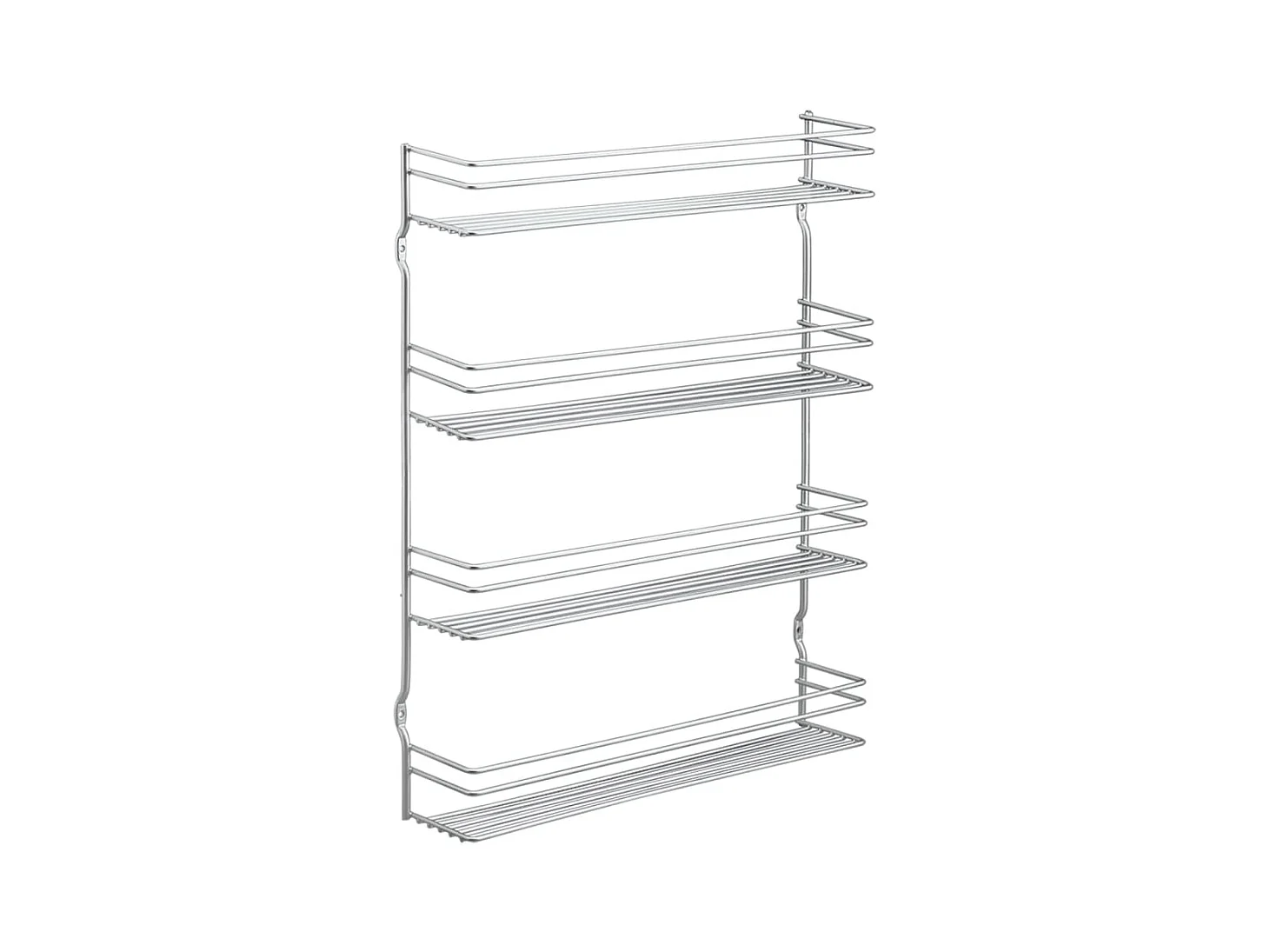Kruidenrek wandmontage 4-laags Pepito zilverkleurig BE655346