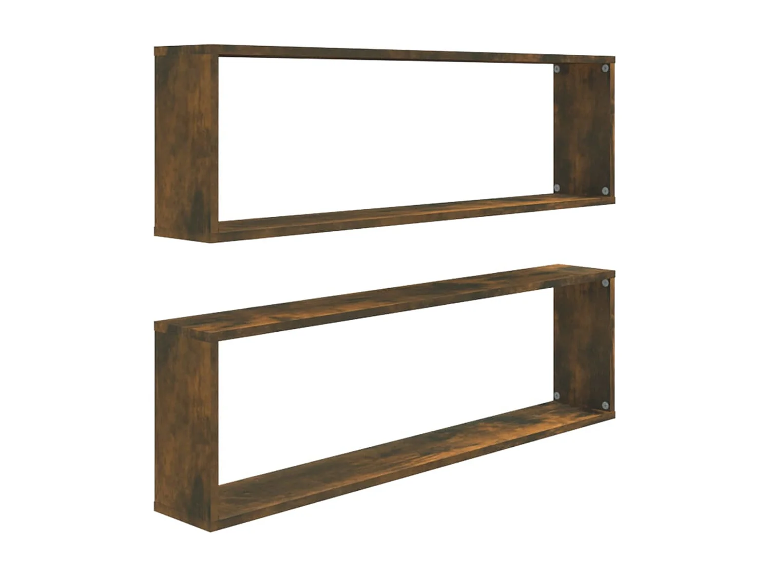 Prateleiras cubo 2pcs 100x15x30 deriv. madeira carvalho fumado PT638526