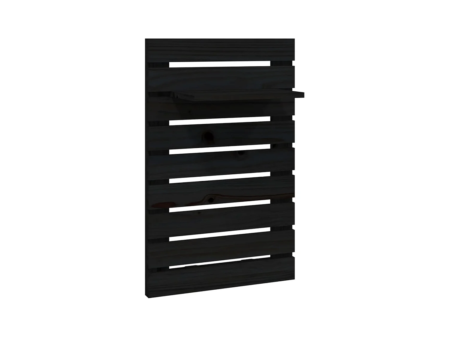 Estantes mesitas de pared 2 uds madera maciza de pino negro ES776803