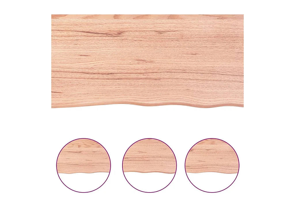 Estante de pared madera de roble tratada marrón claro 40x10x2cm ES849948