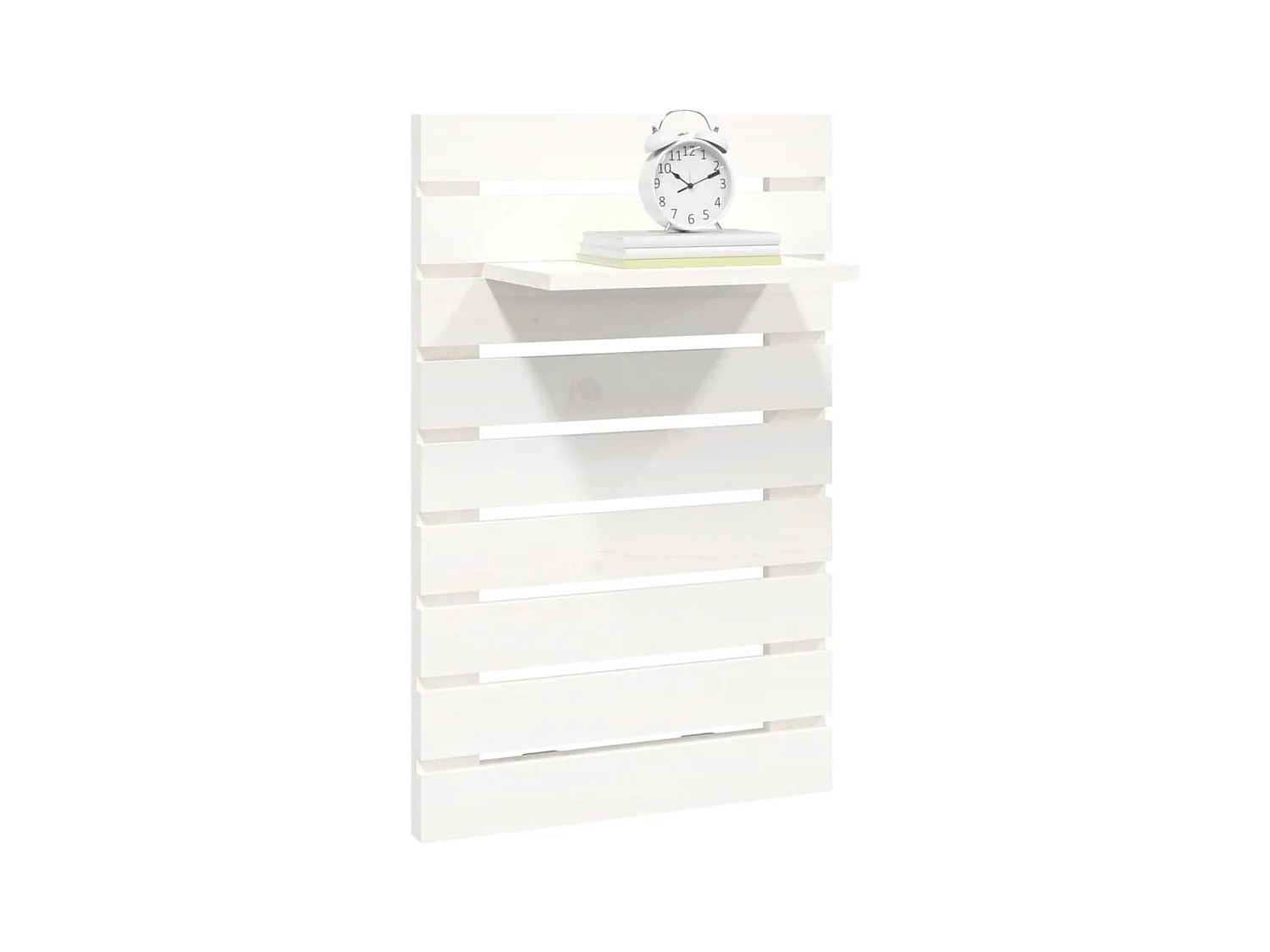 Estantes mesitas de pared 2 uds madera maciza de pino blanco ES350916