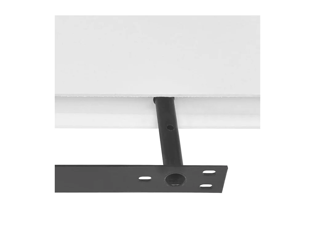 Lot de 2 Étagères murales MDF Blanc Rangement de livres/DVD FR99131