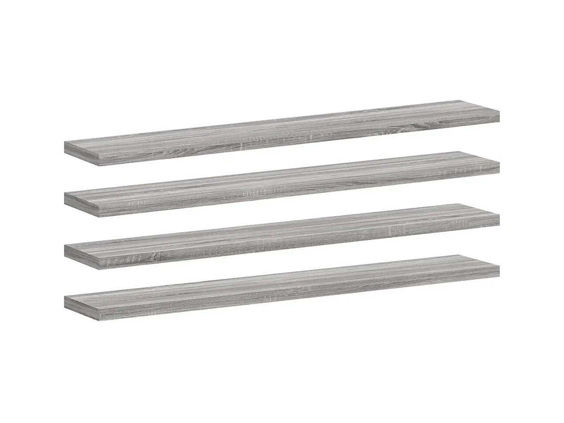 Lot de 4 Étagères murales sonoma gris 60x10x1,5 cm bois ingénierie FR63263