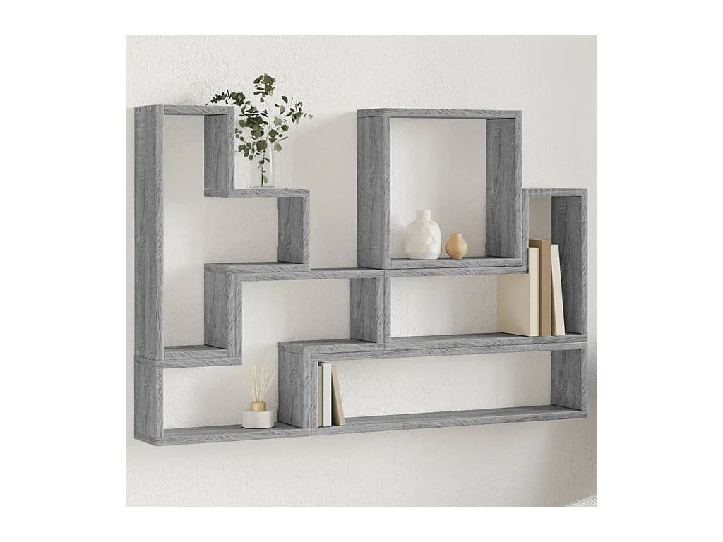 Étagère murale sonoma gris 96x12x64 cm bois d'ingénierie FR44183
