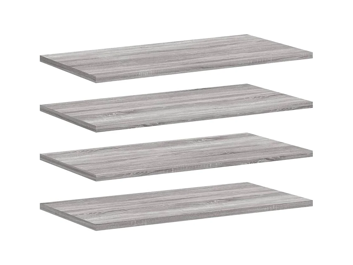 Wandschappen 4 st 60x20x1,5 cm bewerkt hout grijs sonoma eiken BE934521