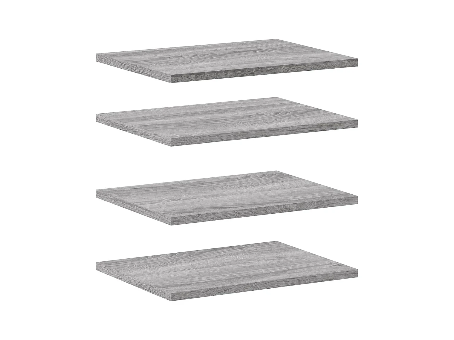 Lot de 4 Étagères murales sonoma gris 40x30x1,5 cm bois ingénierie FR71064
