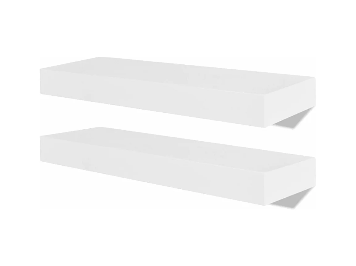 Prateleiras de parede para livros/DVD MDF branco PT253015