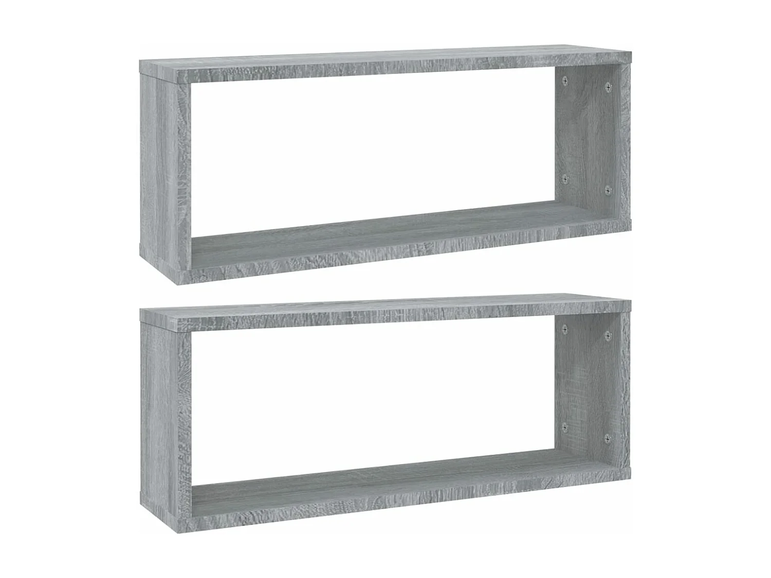 Lot de 2 Étagères murales cube Sonoma gris 60x15x23 cm Bois FR17266