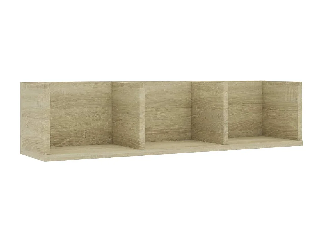 Cd-wandschap 75x18x18 cm bewerkt hout sonoma eikenkleurig BE579876