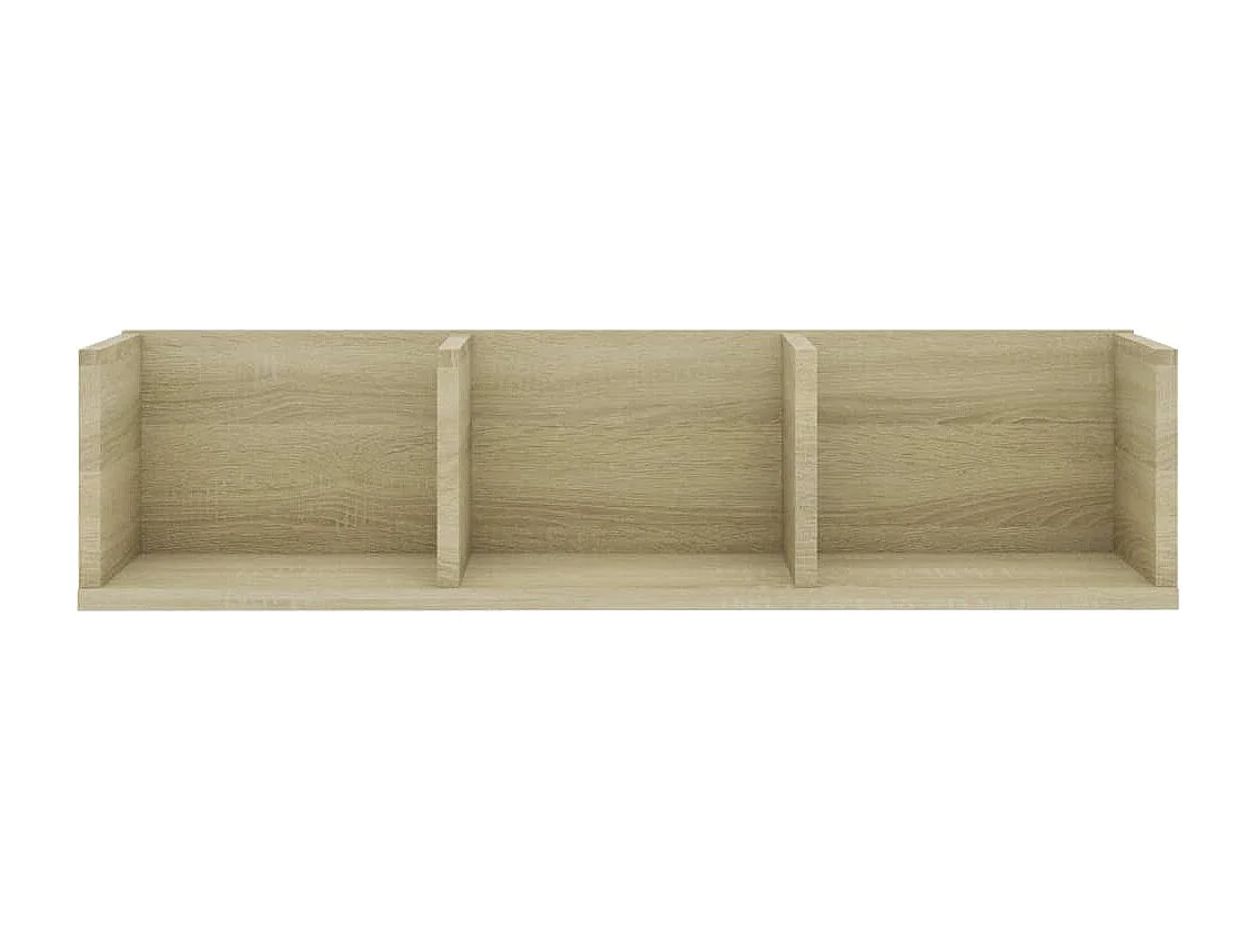 Cd-wandschap 75x18x18 cm bewerkt hout sonoma eikenkleurig BE579876