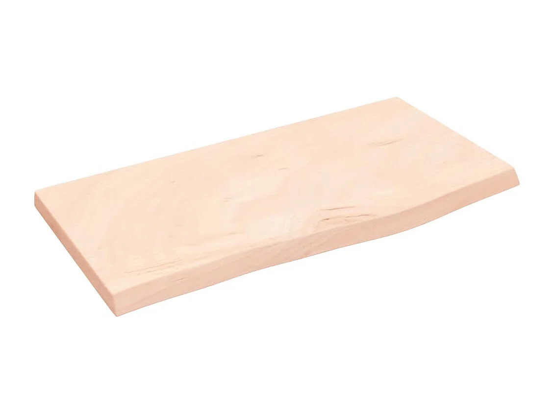 Wandschap 60x30x2 cm onbehandeld massief eikenhout BE329774