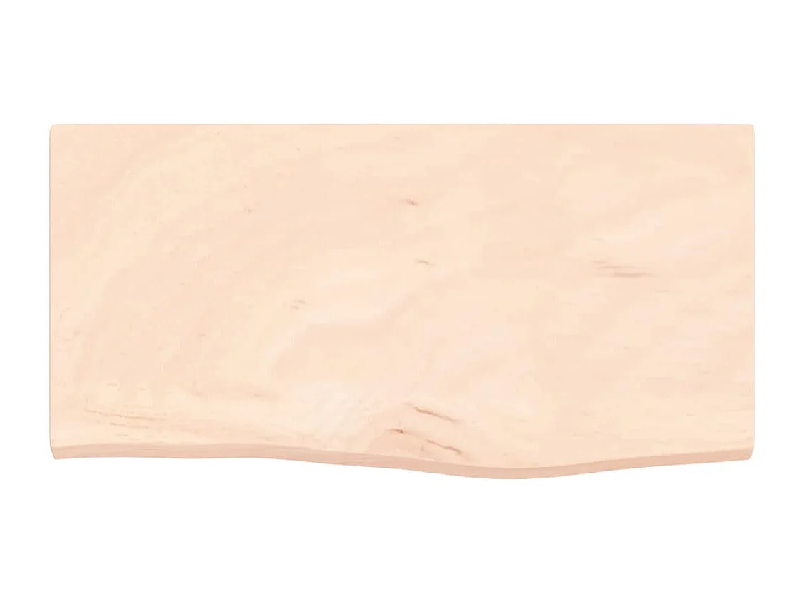 Wandschap 60x30x2 cm onbehandeld massief eikenhout BE329774