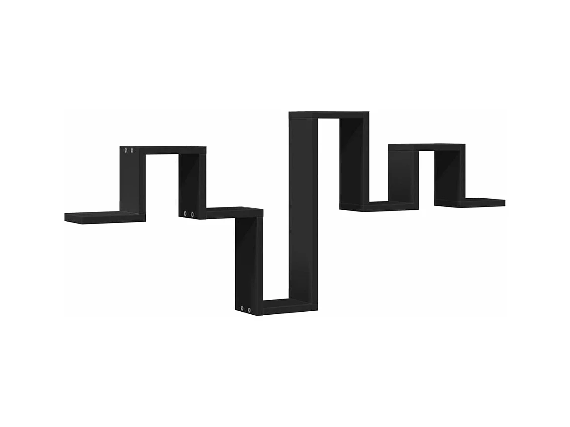 Étagère murale noir 104,5x10x43 cm bois d'ingénierie FR79072