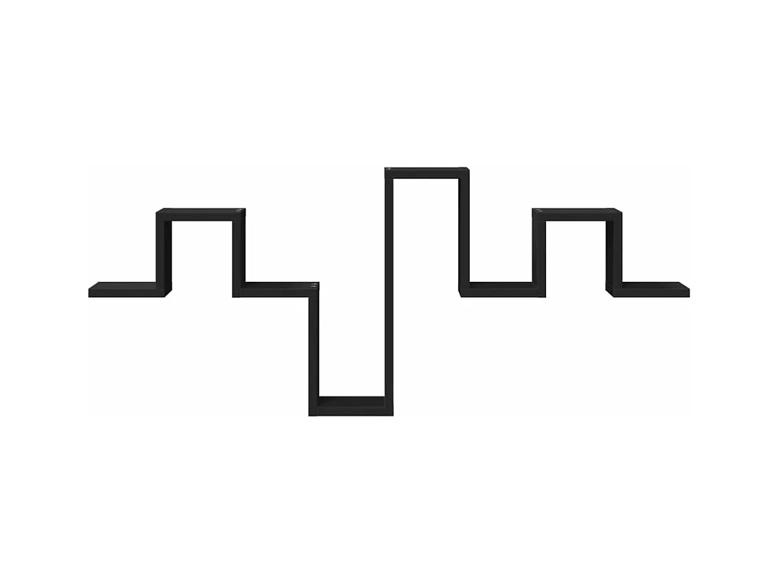 Étagère murale noir 104,5x10x43 cm bois d'ingénierie FR79072