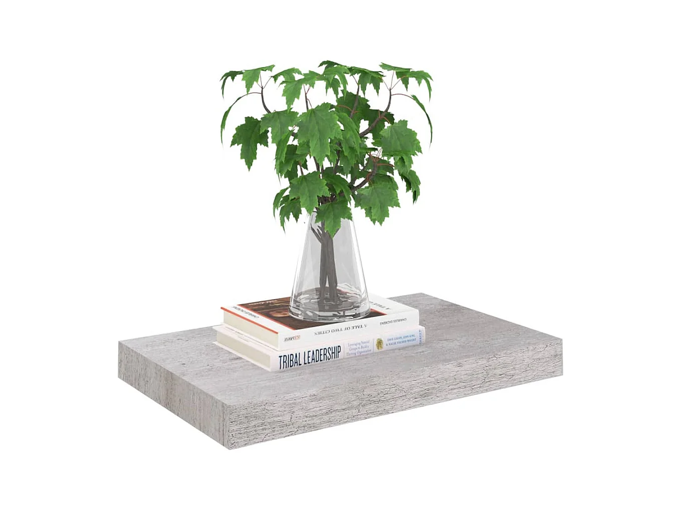 Étagère murale flottante gris béton 40x23x3,8 cm MDF FR30623