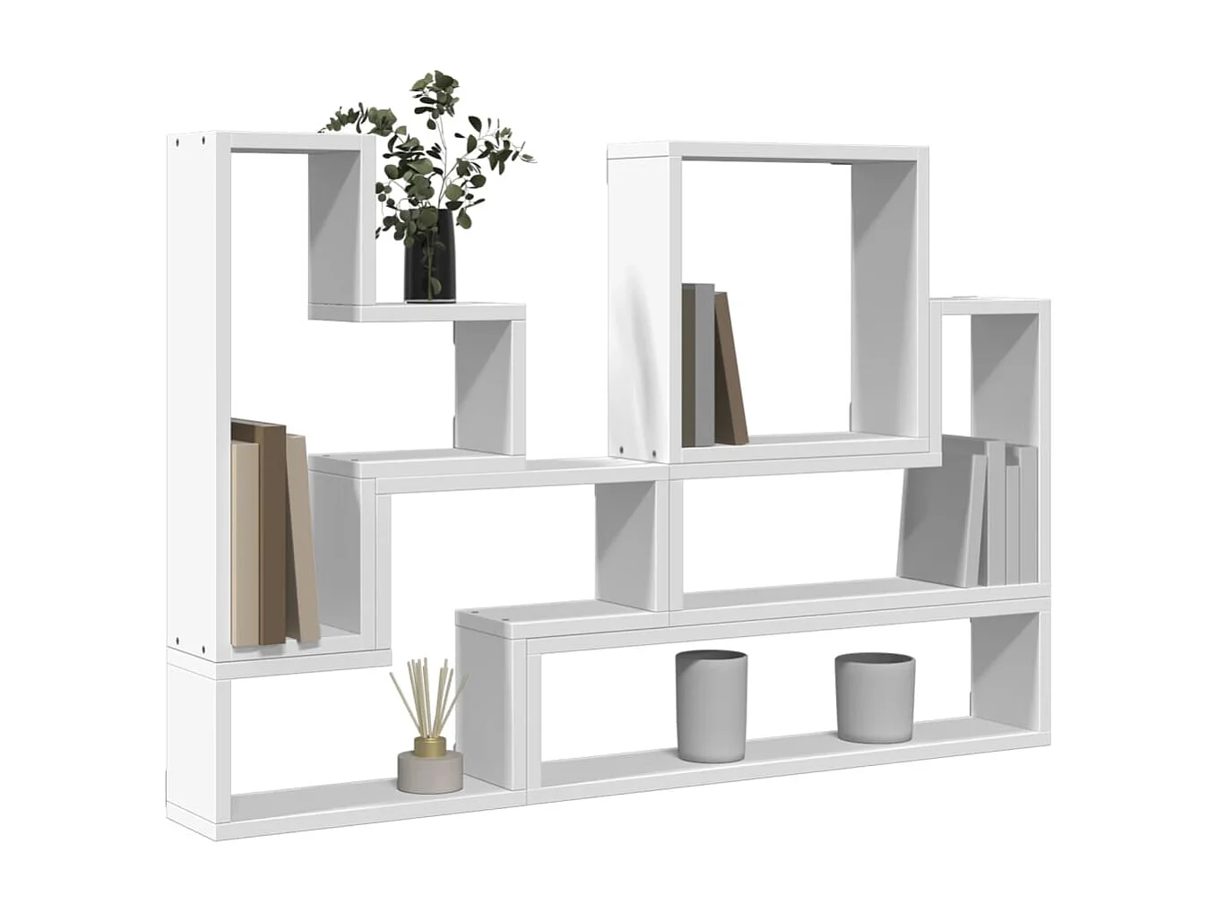 Étagère murale blanc 96x12x64 cm bois d’ingénierie FR62020