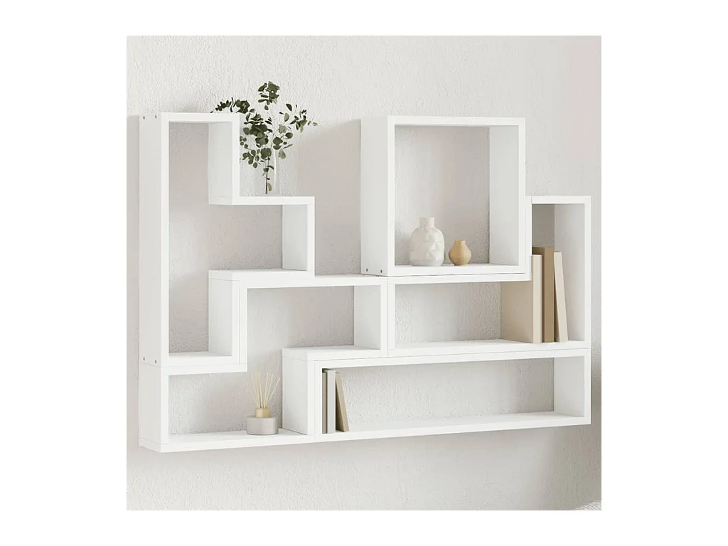 Étagère murale blanc 96x12x64 cm bois d’ingénierie FR62020