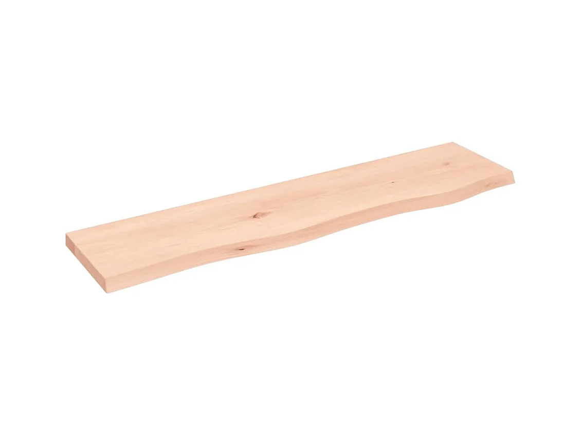 Estante de pared madera maciza de roble sin tratar 80x20x2 cm ES314424