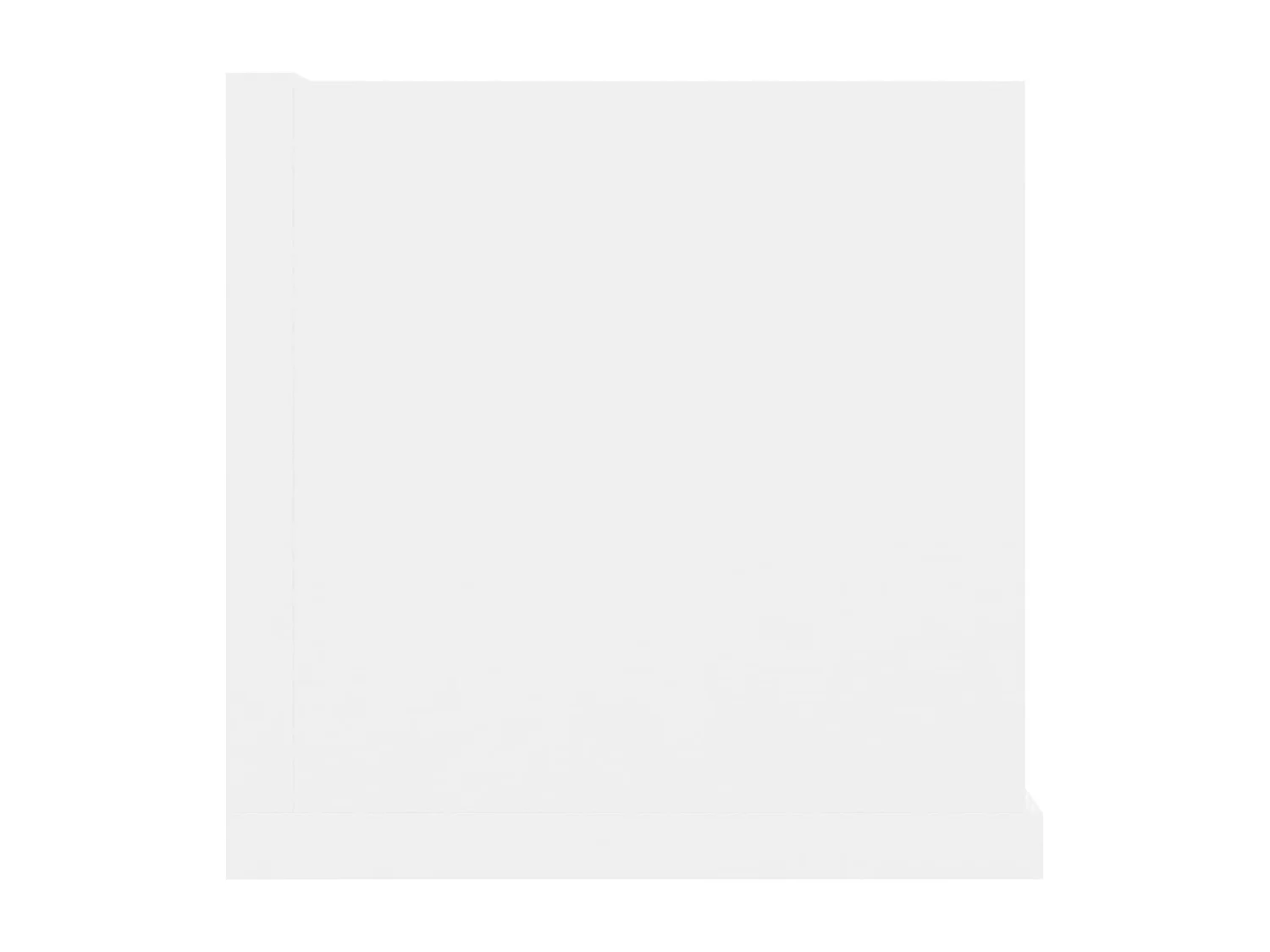 Cd-wandschap 100x18x18 cm bewerkt hout wit BE230848