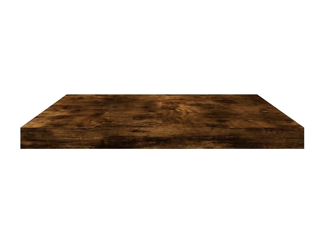 Lot de 4 Étagères murales chêne fumé 40x20x1,5cm bois d'ingénierie FR56145