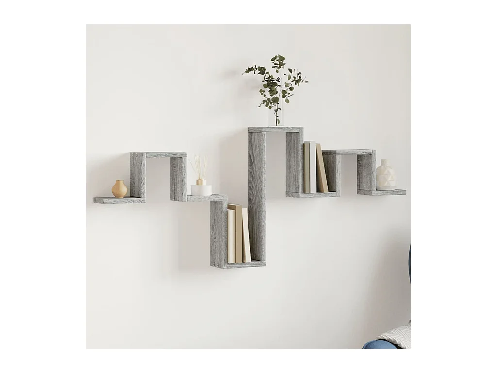 Étagère murale sonoma gris 104,5x10x43 cm bois d'ingénierie FR46619