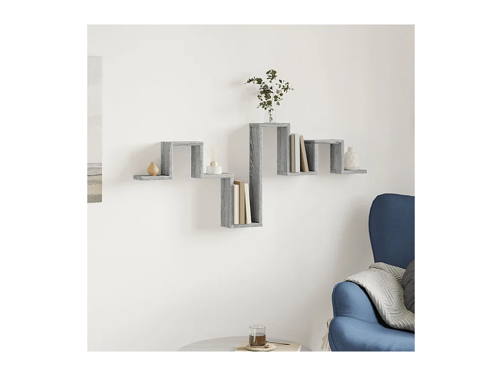 Étagère murale sonoma gris 104,5x10x43 cm bois d'ingénierie FR46619