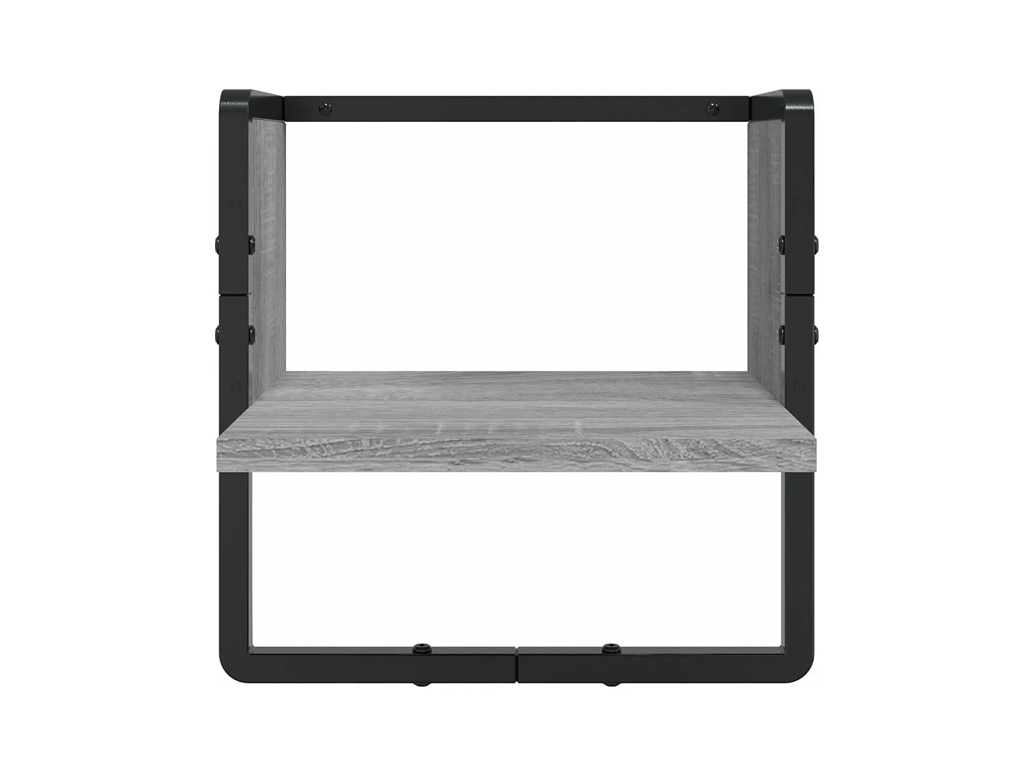 Lot de 4 Étagères murales avec barres sonoma gris FR36333