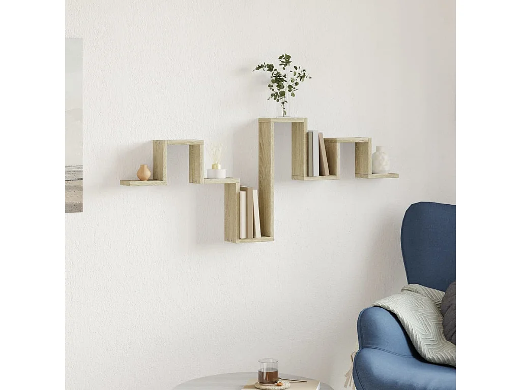 Étagère murale chêne sonoma 104,5x10x43 cm bois d'ingénierie FR73040