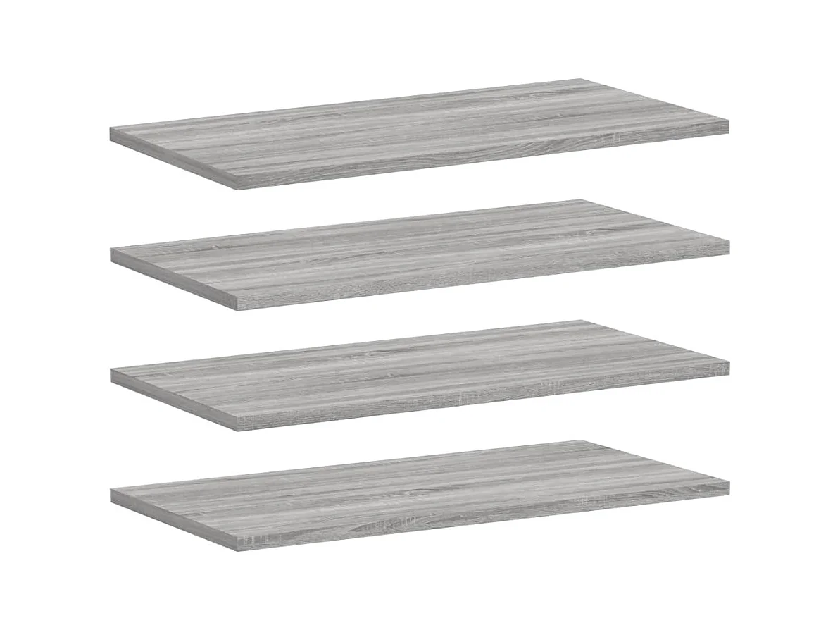Lot de 4 Étagères murales sonoma gris 60x30x1,5 cm bois ingénierie FR19841