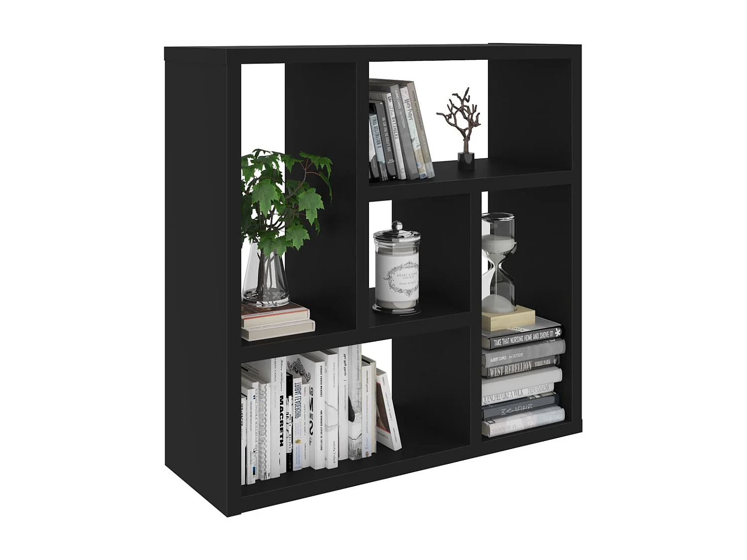 Étagère murale Noir 45,1x16x45,1 cm Bois d’ingénierie FR73057