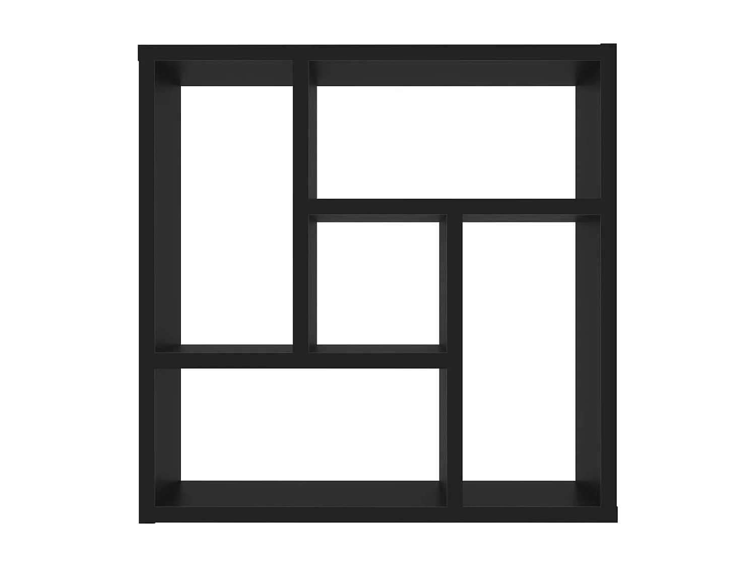 Wandschap 45,1x16x45,1 cm bewerkt hout zwart BE480802