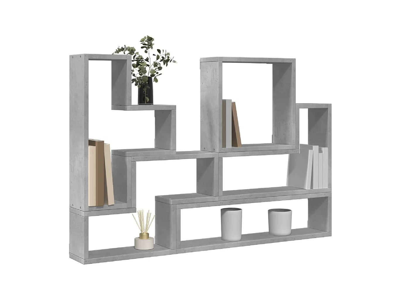 Étagère murale gris béton 96x12x64 cm bois d'ingénierie FR65167