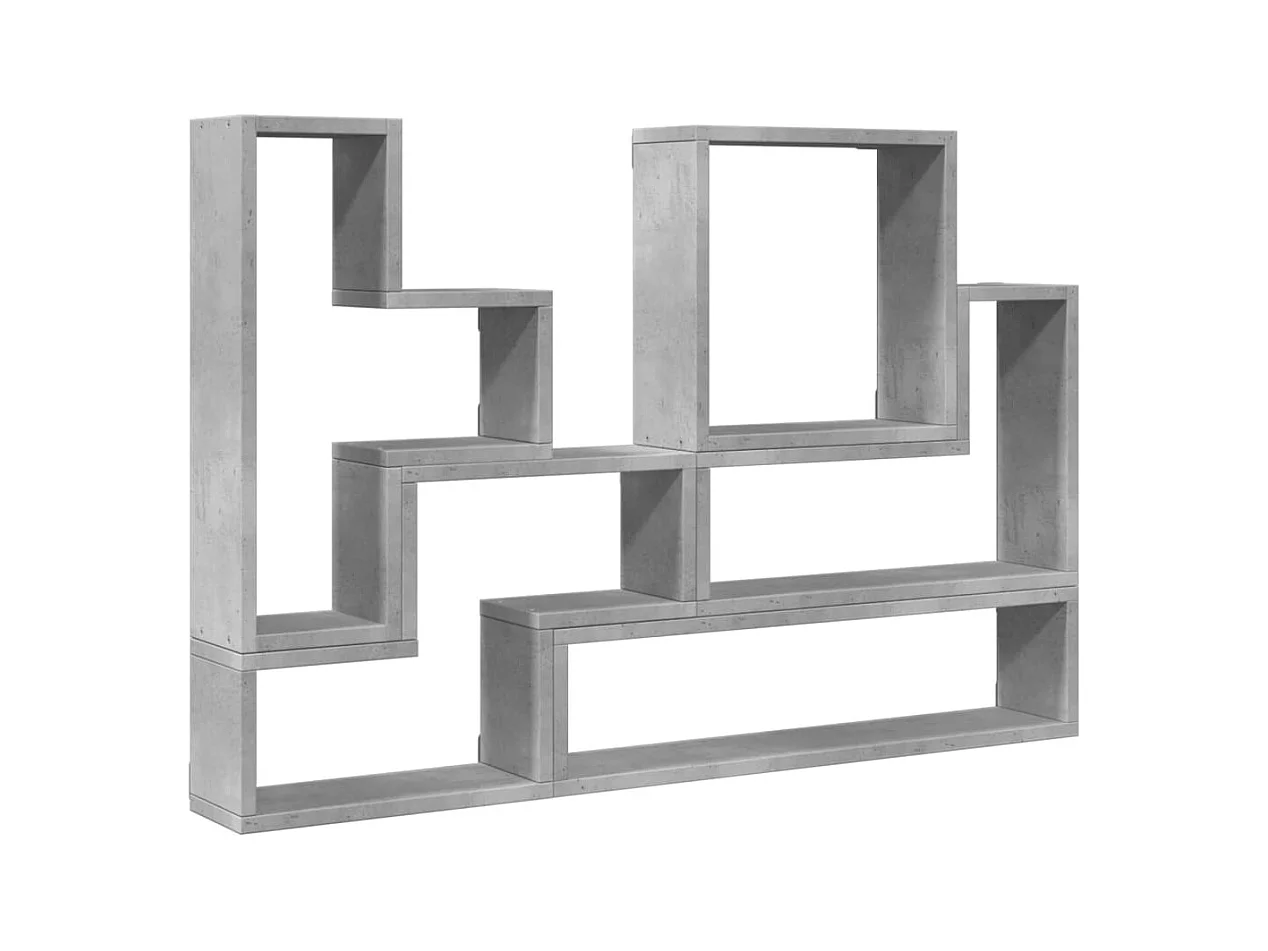 Étagère murale gris béton 96x12x64 cm bois d'ingénierie FR65167
