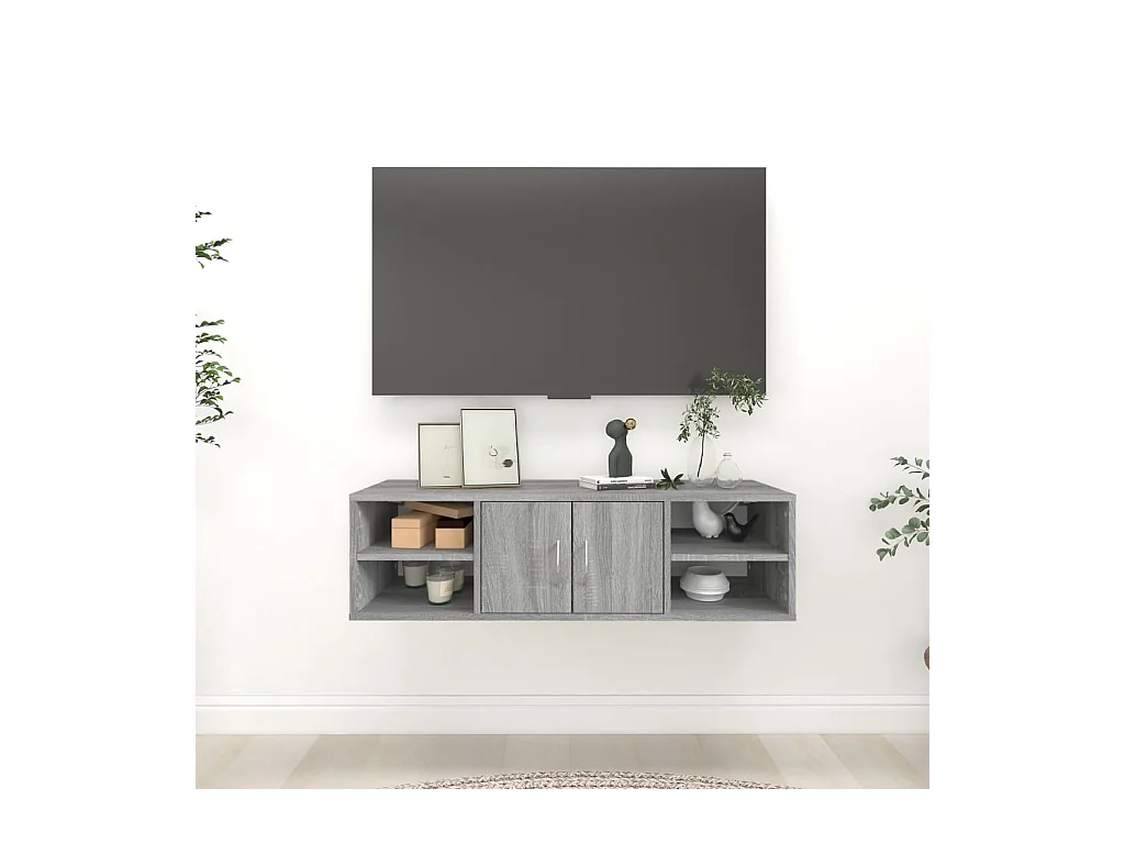 Étagère murale Sonoma gris 102x30x29 cm Bois ingénierie FR12530