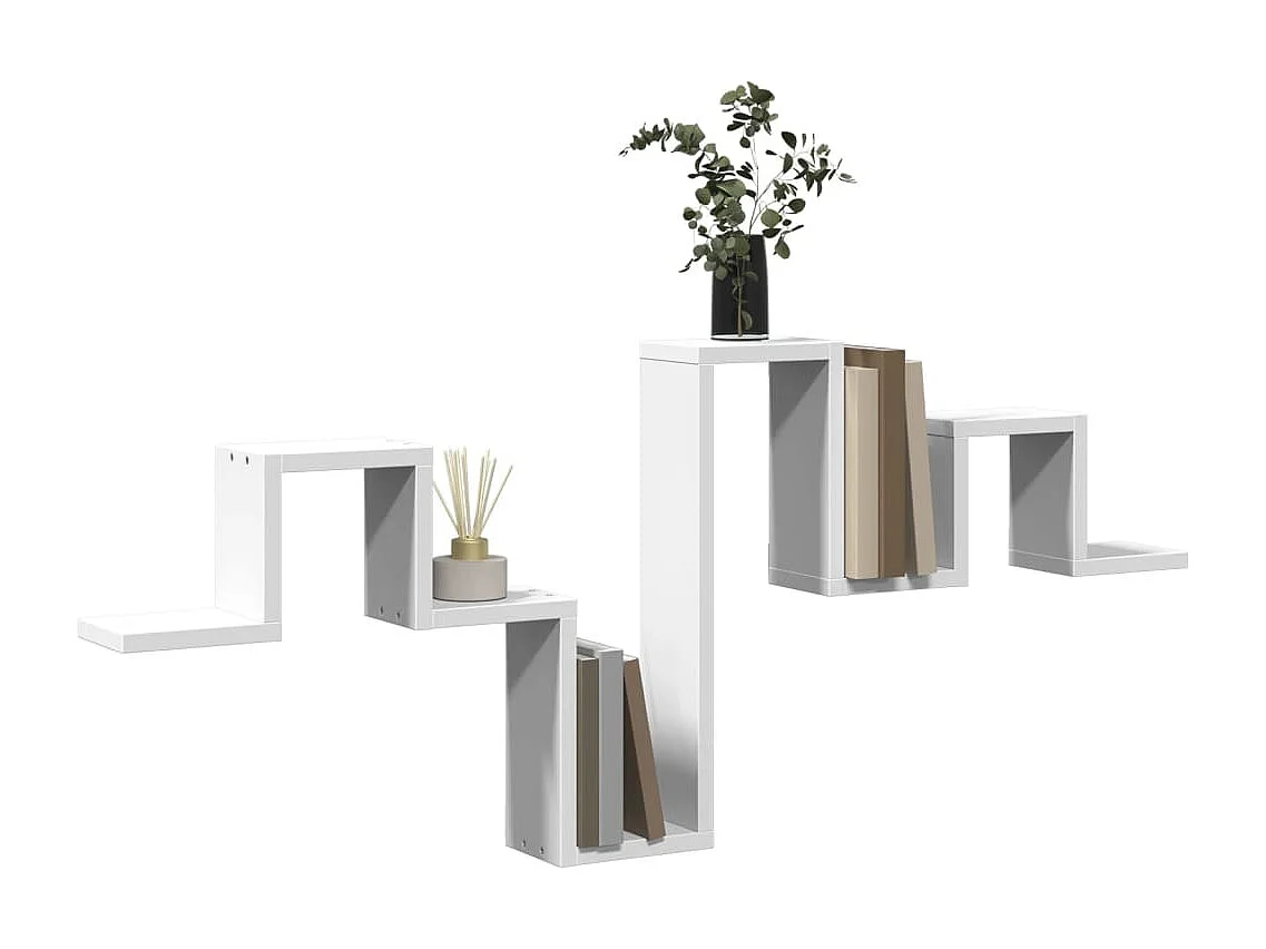 Étagère murale blanc 104,5x10x43 cm bois d'ingénierie FR43676