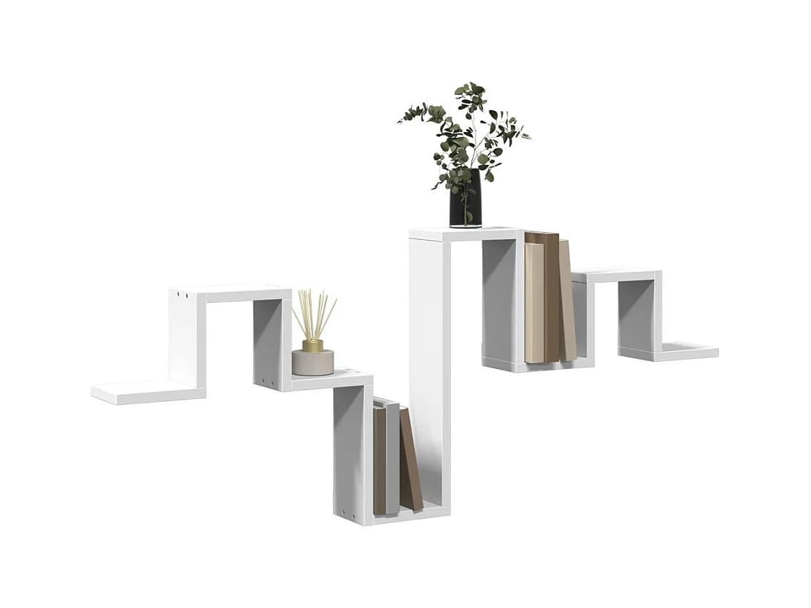 Estantería de pared madera de ingeniería blanco 104,5x10x43 cm ES923680