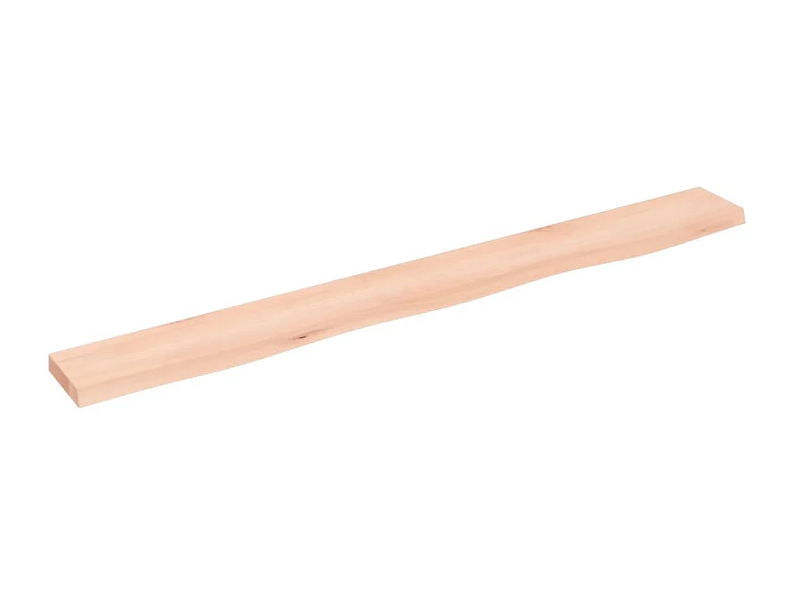 Estante de pared madera maciza de roble sin tratar 100x10x2 cm ES973980