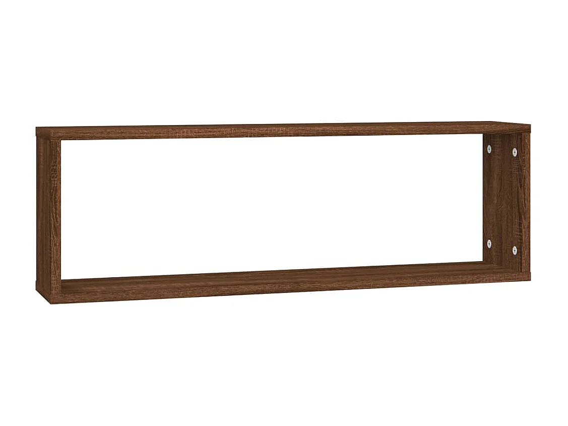 Wandschappen kubus 2 st 80x15x26,5 cm bewerkt hout bruineiken BE881777