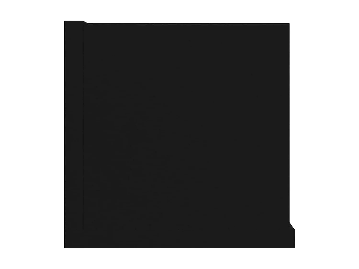 Cd-wandschap 100x18x18 cm bewerkt hout zwart BE702883